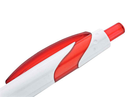 Ручка шариковая Каприз белый/красный, фото 2