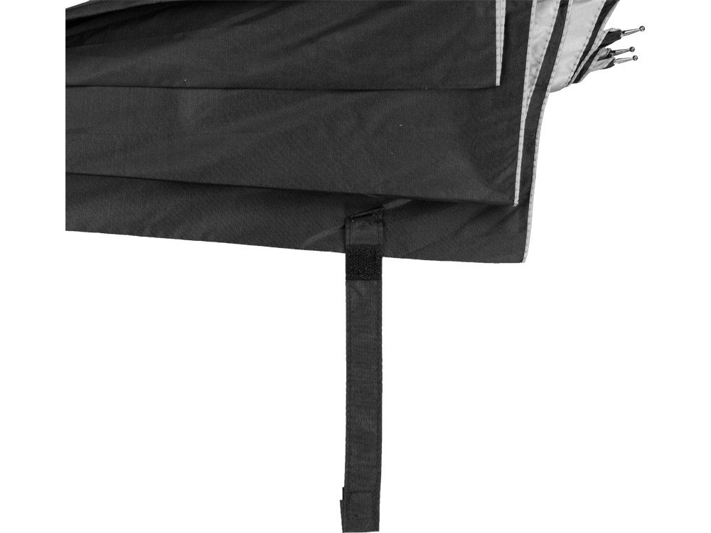 Зонт-трость полуавтомат Майорка, черный/серебристый - фото 3 - id-p72054547