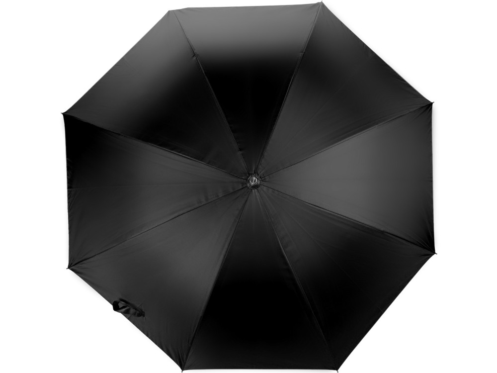 Зонт-трость полуавтомат Майорка, черный/серебристый - фото 5 - id-p72054547