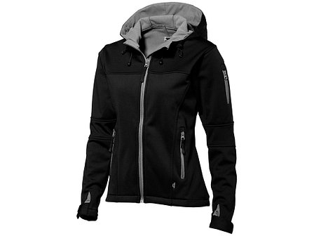 Куртка софтшел Match женская, черный/серый, фото 2