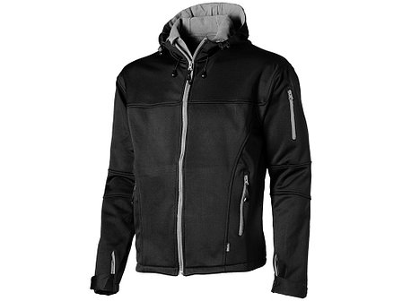 Куртка софтшел Match мужская, черный/серый, фото 2
