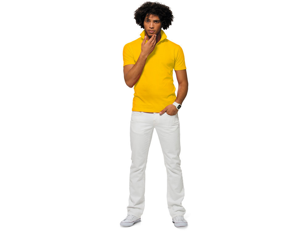Рубашка поло First мужская, золотисто-желтый - фото 3 - id-p72056111