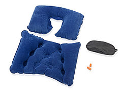 Набор для путешествий с комфортом: повязка на глаза для спокойного сна в дороге, подушка для спины, подушка