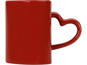 Кружка на 320 мл Сердце, шт.,  красный для нанесения логотипа, фото 2