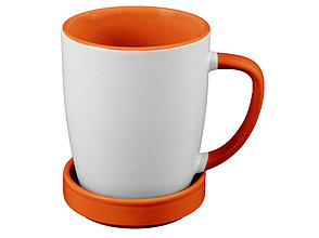 Кружка с универсальной подставкой Мак-Кинни , белый/оранжевый, фото 2