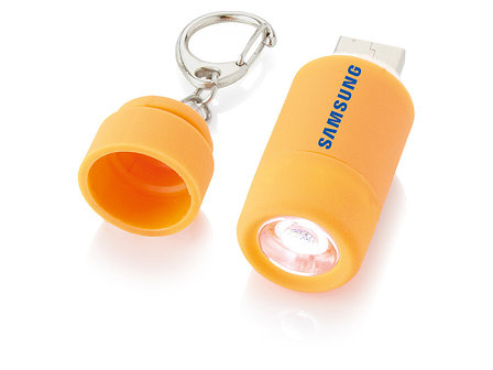 Мини-фонарь Avior с зарядкой от USB, оранжевый, фото 2