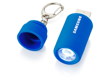 Мини-фонарь Avior с зарядкой от USB, синий, фото 2
