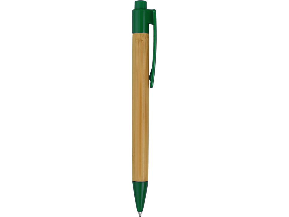 Ручка шариковая Borneo из бамбука, зеленый, черные чернила - фото 3 - id-p72066855