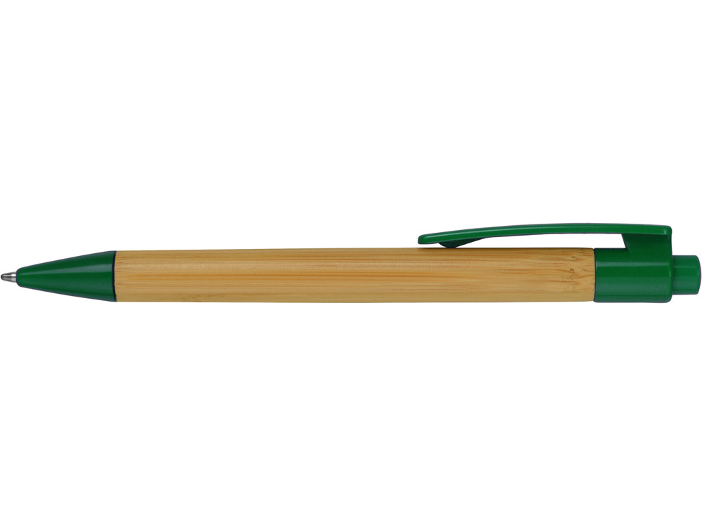 Ручка шариковая Borneo из бамбука, зеленый, черные чернила - фото 4 - id-p72066855