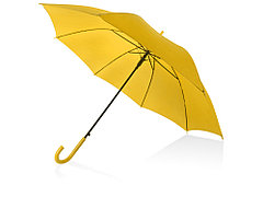Зонт-трость полуавтоматический с пластиковой ручкой, желтый