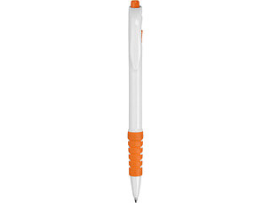 Ручка шариковая Фиджи, белый/оранжевый, фото 2