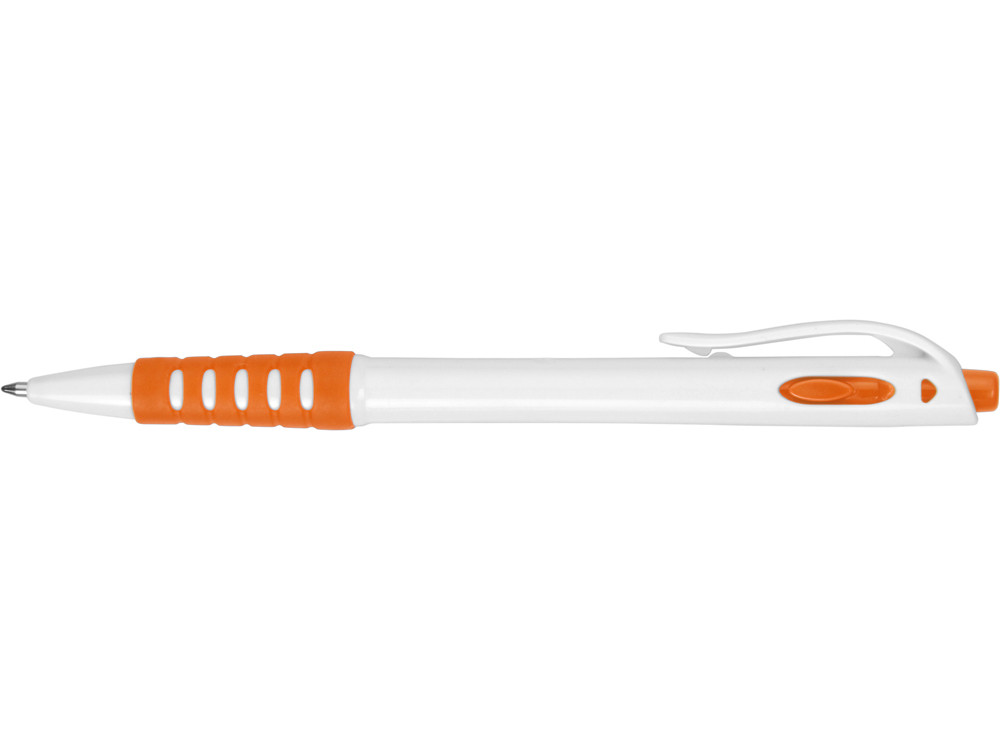 Ручка шариковая Фиджи, белый/оранжевый - фото 4 - id-p72073541