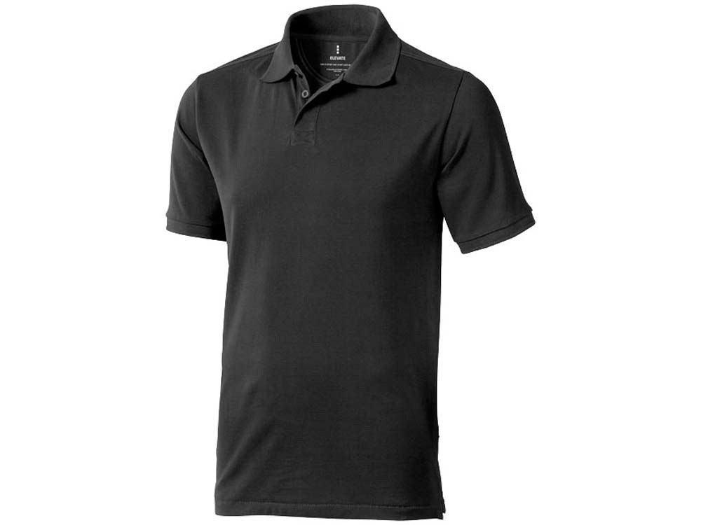 Calgary мужская футболка-поло с коротким рукавом, антрацит - фото 1 - id-p72075047