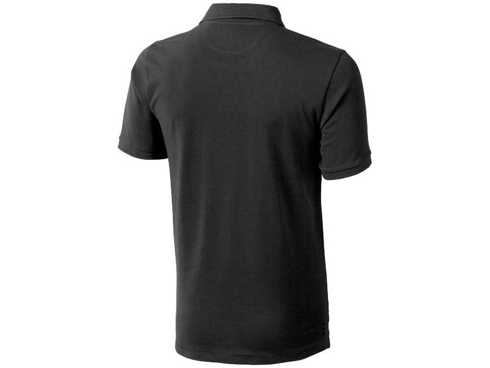 Calgary мужская футболка-поло с коротким рукавом, антрацит - фото 2 - id-p72075047