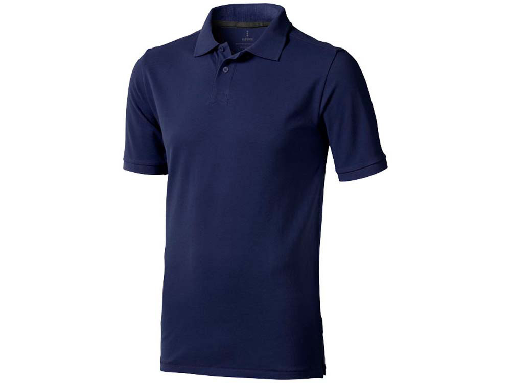 Calgary мужская футболка-поло с коротким рукавом, темно-синий - фото 1 - id-p72075105