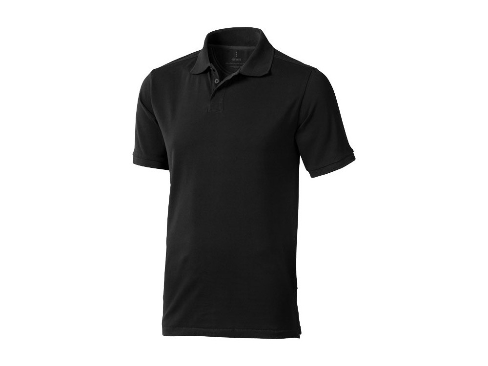 Calgary мужская футболка-поло с коротким рукавом, черный - фото 1 - id-p72075371