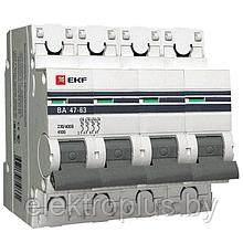Автоматический выключатель ВА 47-63 4,5kA 4P 6-63А (B,C,D) EKF PROxima