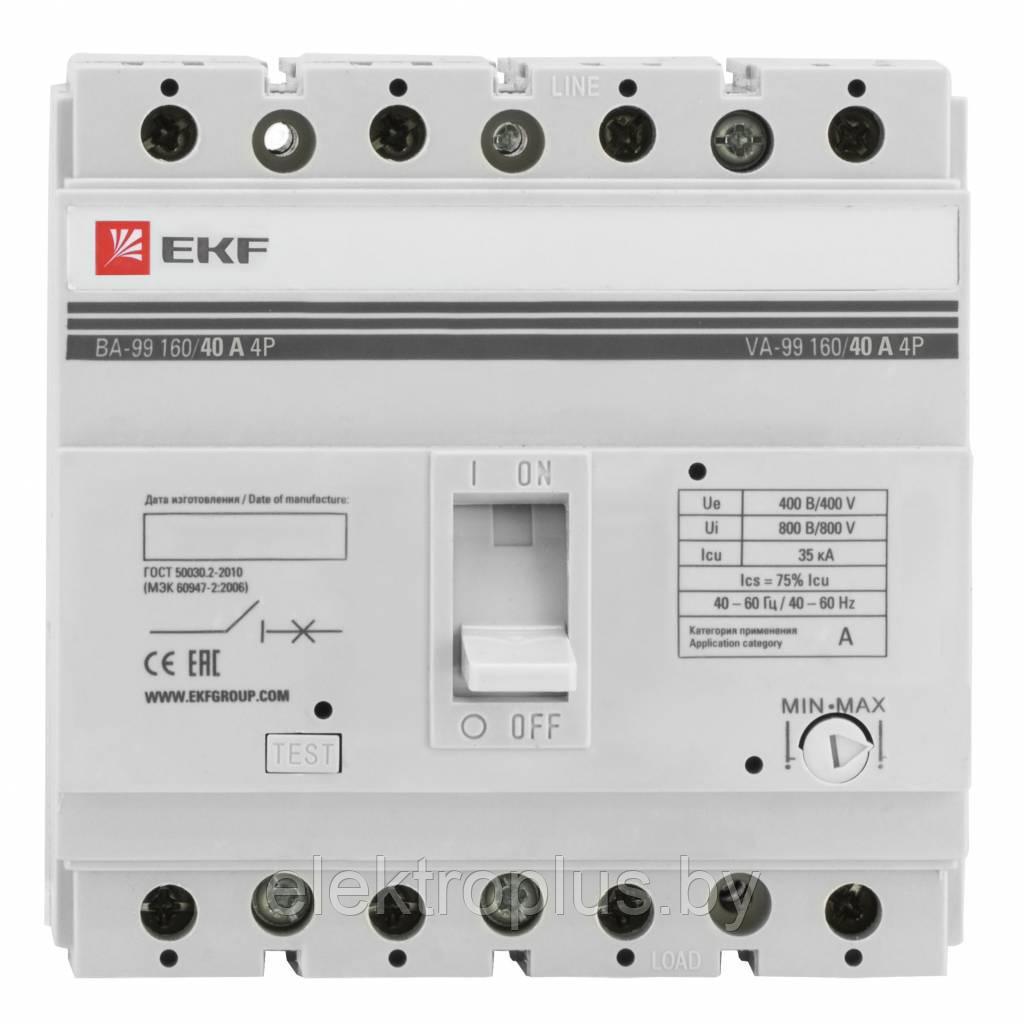 Выключатель автоматический ВА-99 4P 160/40А 35кА EKF PROxima