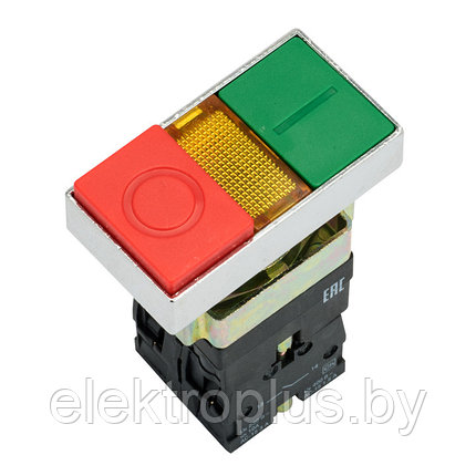 Кнопка LAY5-BW8465 "I-O" прямоугольная 230В NO+NC EKF PROxima, фото 2