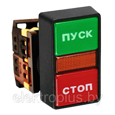 Кнопка AS-22N "Пуск-Стоп" прямоугольная 220В NO+NC EKF PROxima, фото 2