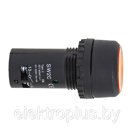 Кнопка SW2C-10D с подсветкой желтая NO 230В EKF PROxima, фото 2