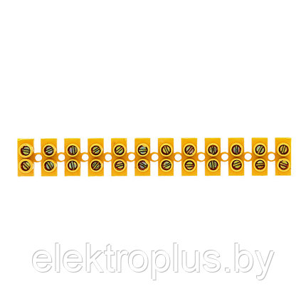 Колодка клеммная  (6мм.) 5А полистирол желтая (10шт.) EKF PROxima, фото 2
