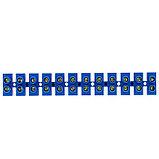 Колодка клеммная (40мм.) 100А полистирол синяя (10шт.) EKF PROxima, фото 3