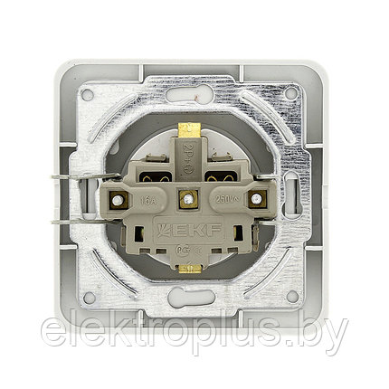 Розетка 1-местная с заземлением и крышкой, с защ. шторками, 16А, Лондон EKF PROxima, фото 2