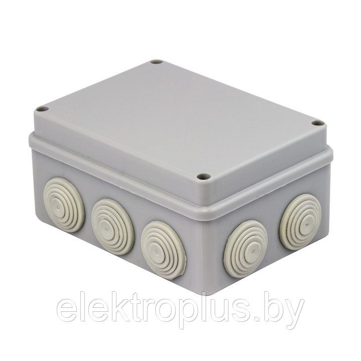 Коробка распаячная КМР-050-042 пылевлагозащитная, 10 мембранных вводов, уплотнительный шнур (190х140х70) EKF - фото 1 - id-p72165035