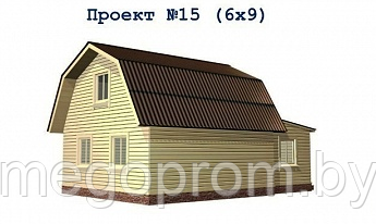 Дом из бруса Проект 15 (6х9)