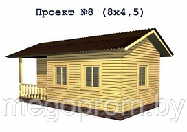 Каркасно щитовой дом 8 (8х4.5)