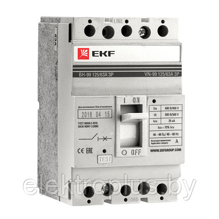 Выключатель нагрузки ВН-99 400/400А 3P EKF PROxima, фото 2