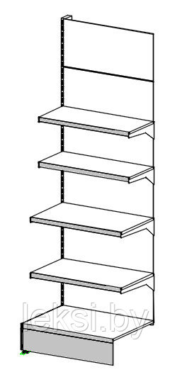 Стеллаж пристенный 2080х700х500 п5 АРЛЕКС - фото 2 - id-p72193417