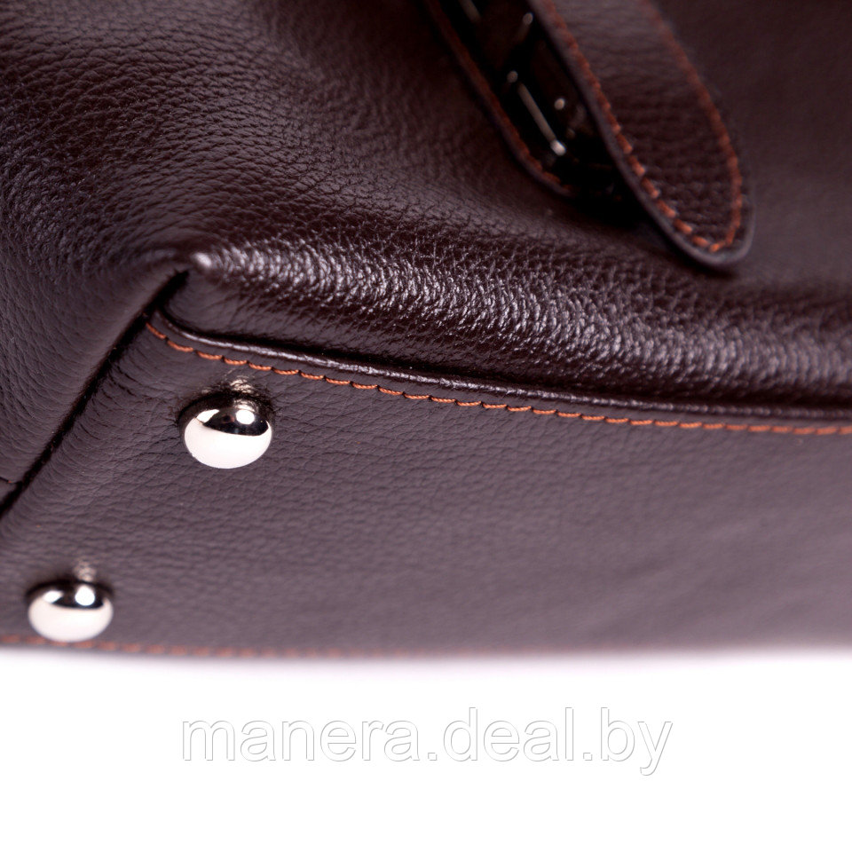 Портфель деловой кожаный 178, коричневый - фото 3 - id-p1774976