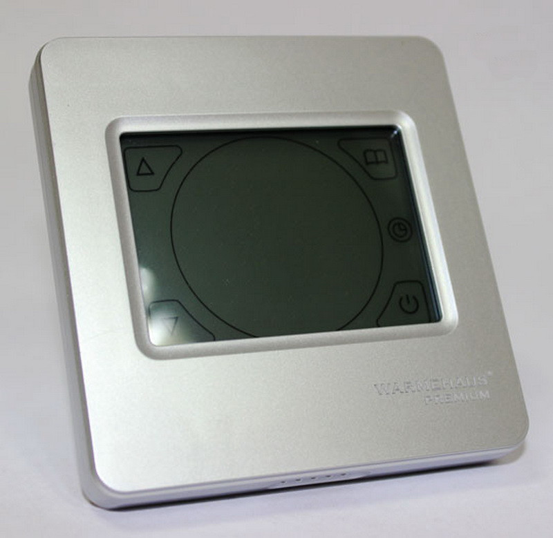 Программируемый терморегулятор теплого пола Warmehaus TouchScreen, серебро - фото 1 - id-p72197732