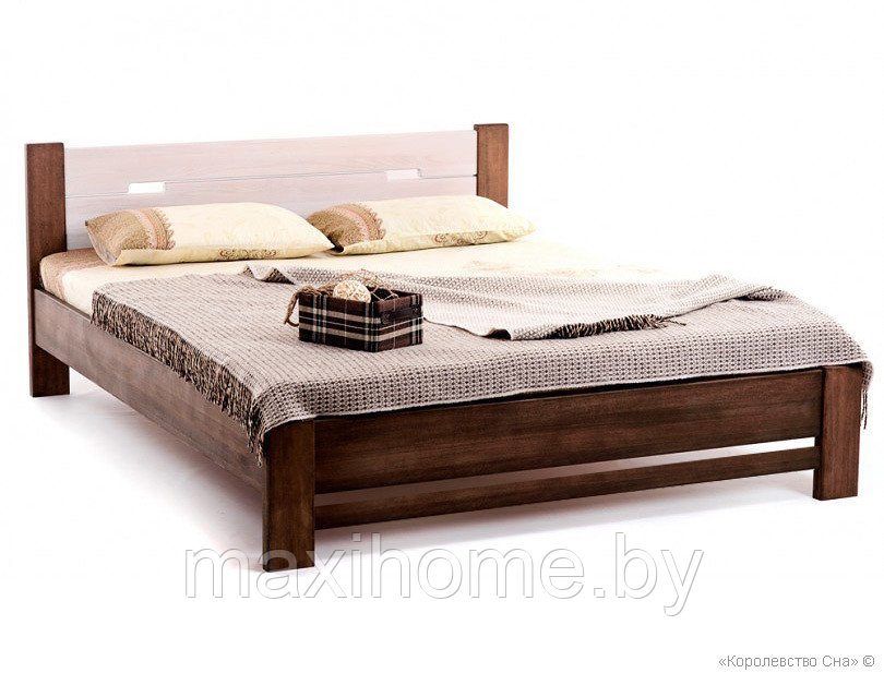 Кровать из массива бука «Селена-плюс» 180*200, цвет венге