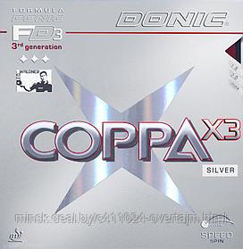 Накладка д/ракетки н/т DONIC Coppa X3 Silver,  Красный,  2.0мм