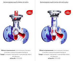 Балансировочный клапан Ari-Astra, Ari-Astra-Plus