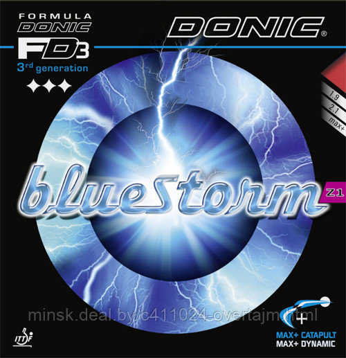 Накладка д/ракетки н/т DONIC BlueStorm Z1, Черный, 2.1мм - фото 1 - id-p72266948