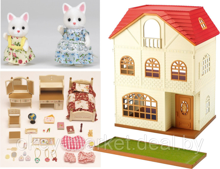 Подарочный набор Sylvanian Families "Трехэтажный дом" с аксессуарами и фигурками 2737 - фото 2 - id-p72271938