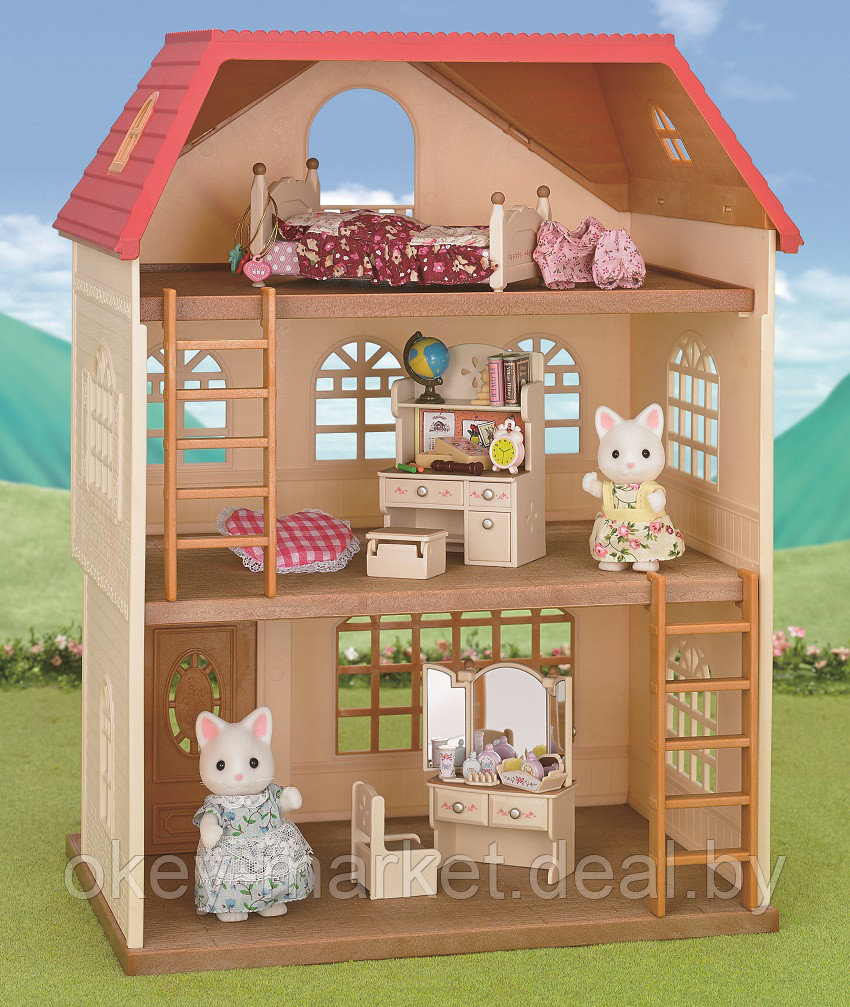 Подарочный набор Sylvanian Families "Трехэтажный дом" с аксессуарами и фигурками 2737 - фото 7 - id-p72271938