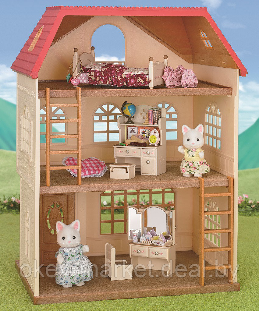 Подарочный набор Sylvanian Families "Трехэтажный дом" с аксессуарами и фигурками 2737 - фото 6 - id-p72271938