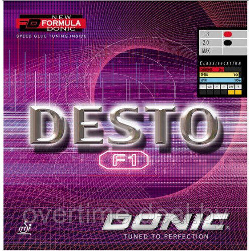 Накладка Donic Desto F1, MAX, Черный - фото 1 - id-p72272509