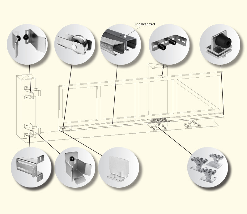 Фурнитура для откатных ворот. РОЛТЭК, IBFM, Combi. Только проверенные производители. - фото 2 - id-p72307924