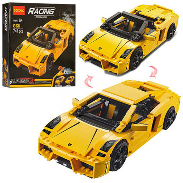 Конструктор Decool 8611 2в1 Lamborghini Gallardo LP 560-4 (аналог Lego 8169) 741 деталь 