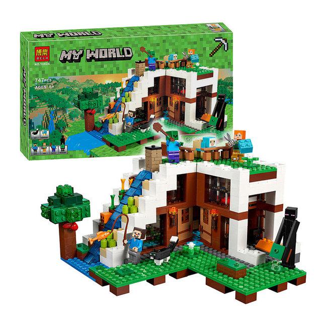 Конструктор Bela 10624 My World База на водопаде (аналог Lego Minecraft 21134) 747 деталей - фото 1 - id-p72315848