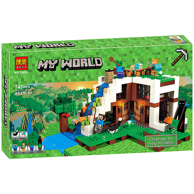 Конструктор Bela 10624 My World База на водопаде (аналог Lego Minecraft 21134) 747 деталей - фото 5 - id-p72315848