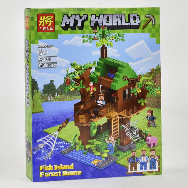 Конструктор Lele 33125 My World "Дом у реки" (аналог Lego Minecraft) 443 детали