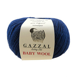 Пряжа Gazzal Baby Wool цвет 802 синий