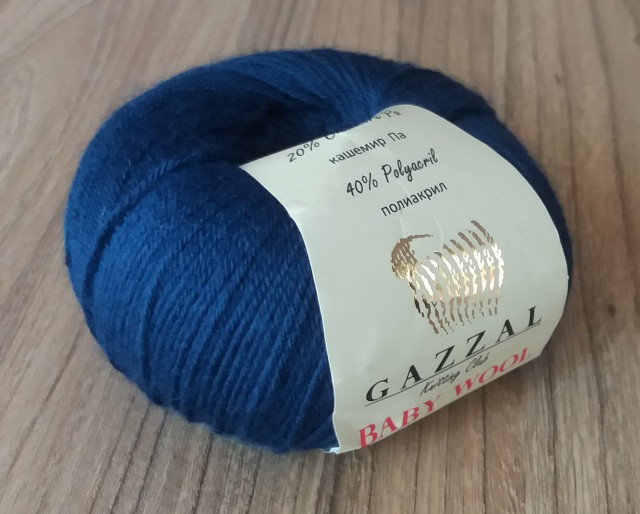 Пряжа Gazzal Baby Wool цвет 802 синий - фото 2 - id-p72328826